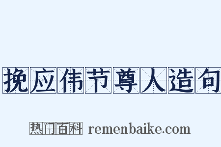 挽应伟节尊人造句是什么意思的图片